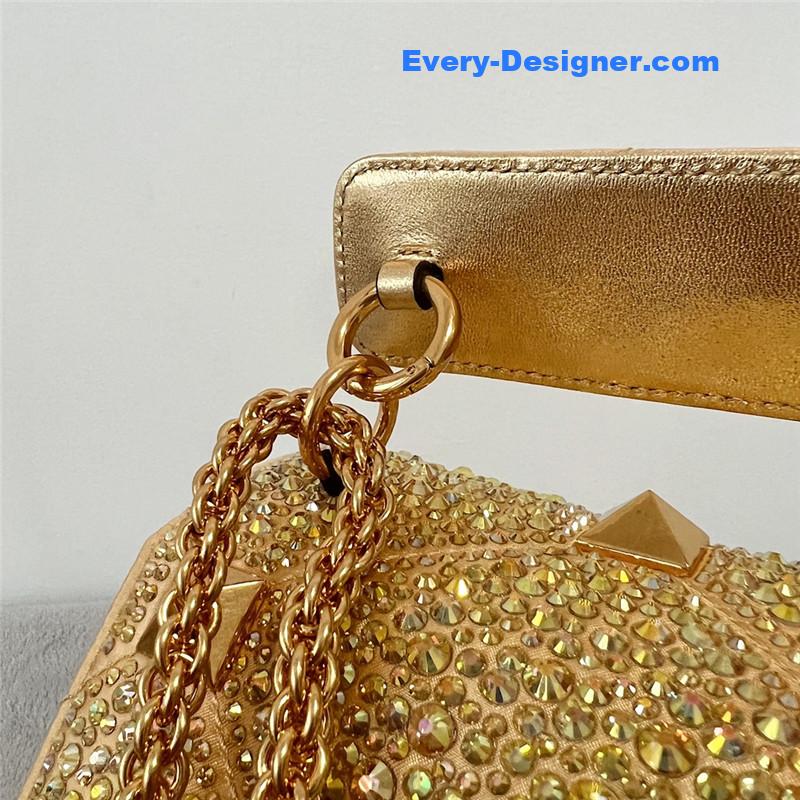Va1e*ntin0 garavani roman stud crystal shoulder bag
