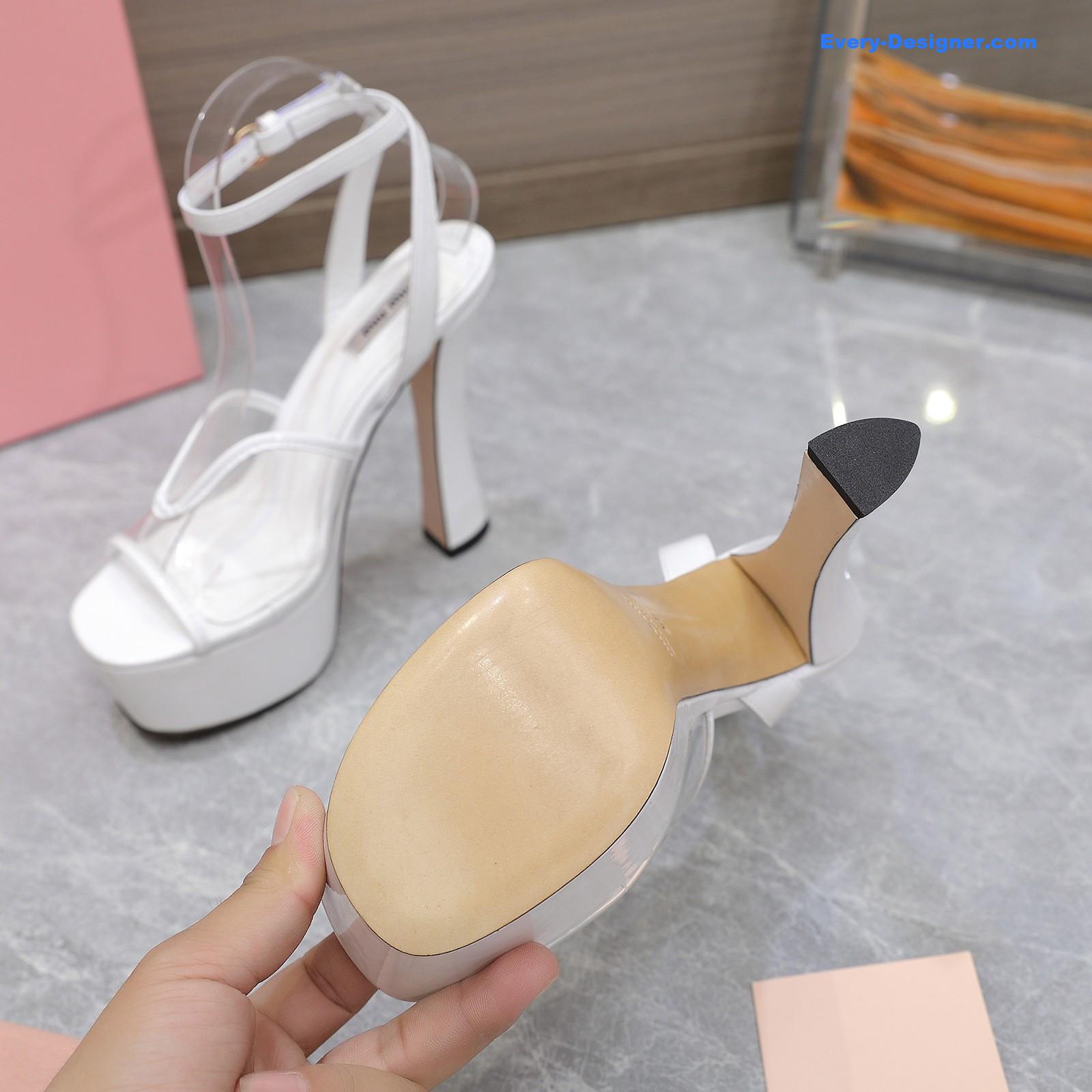 miumiu transparent film high heels