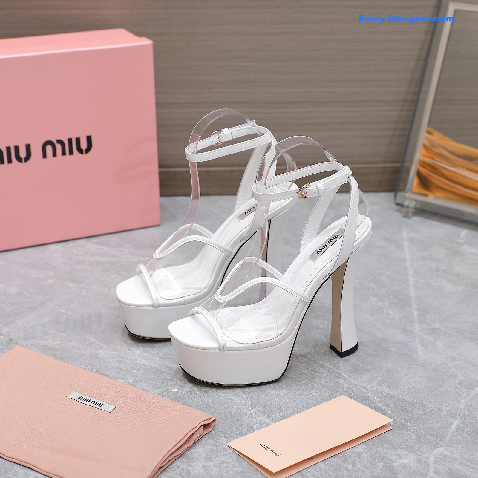 miumiu transparent film high heels