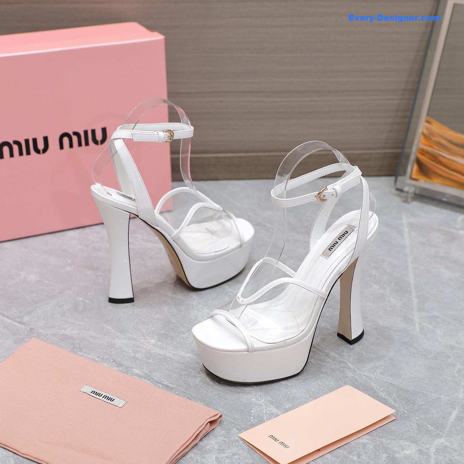miumiu transparent film high heels