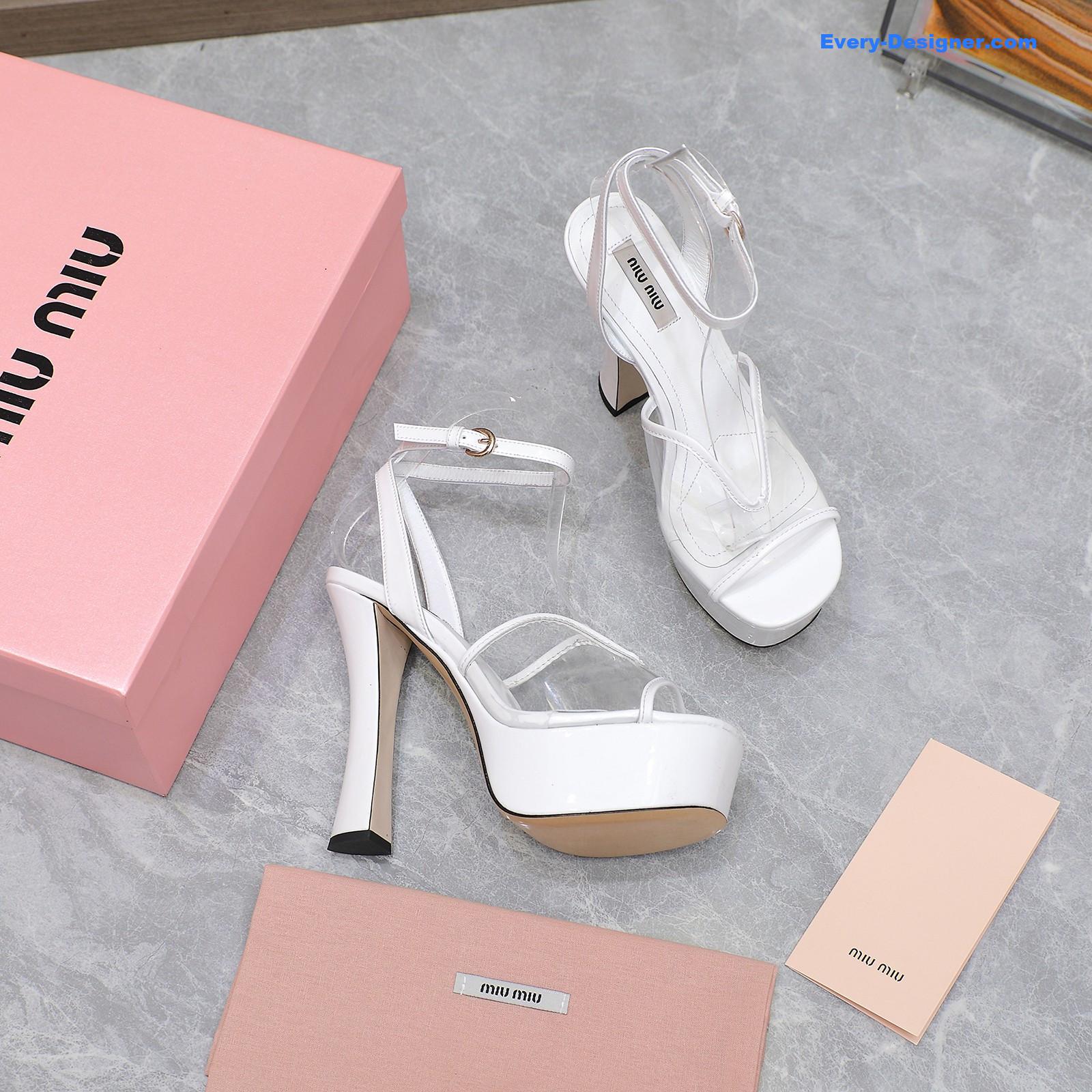 miumiu transparent film high heels