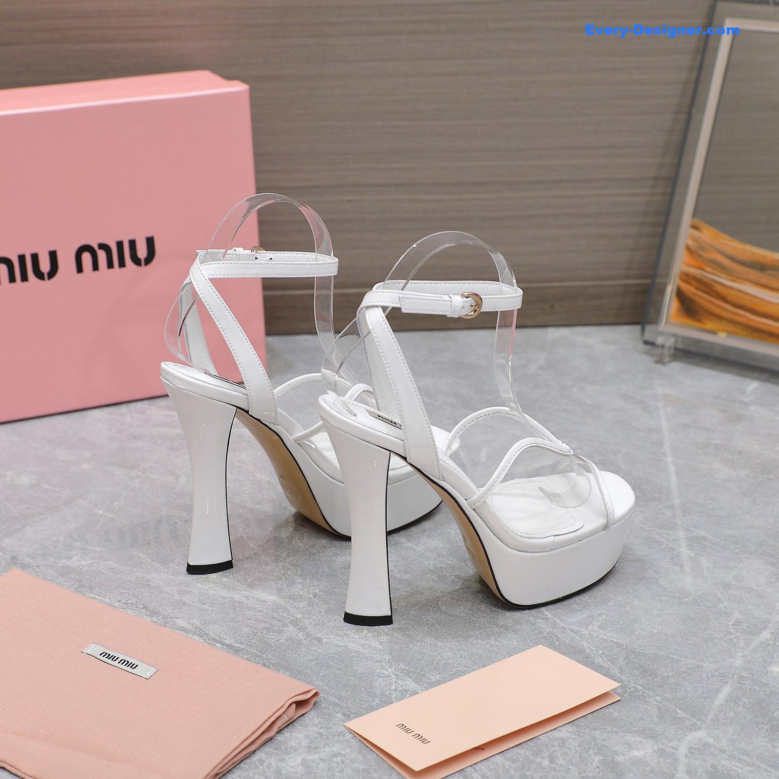 miumiu transparent film high heels