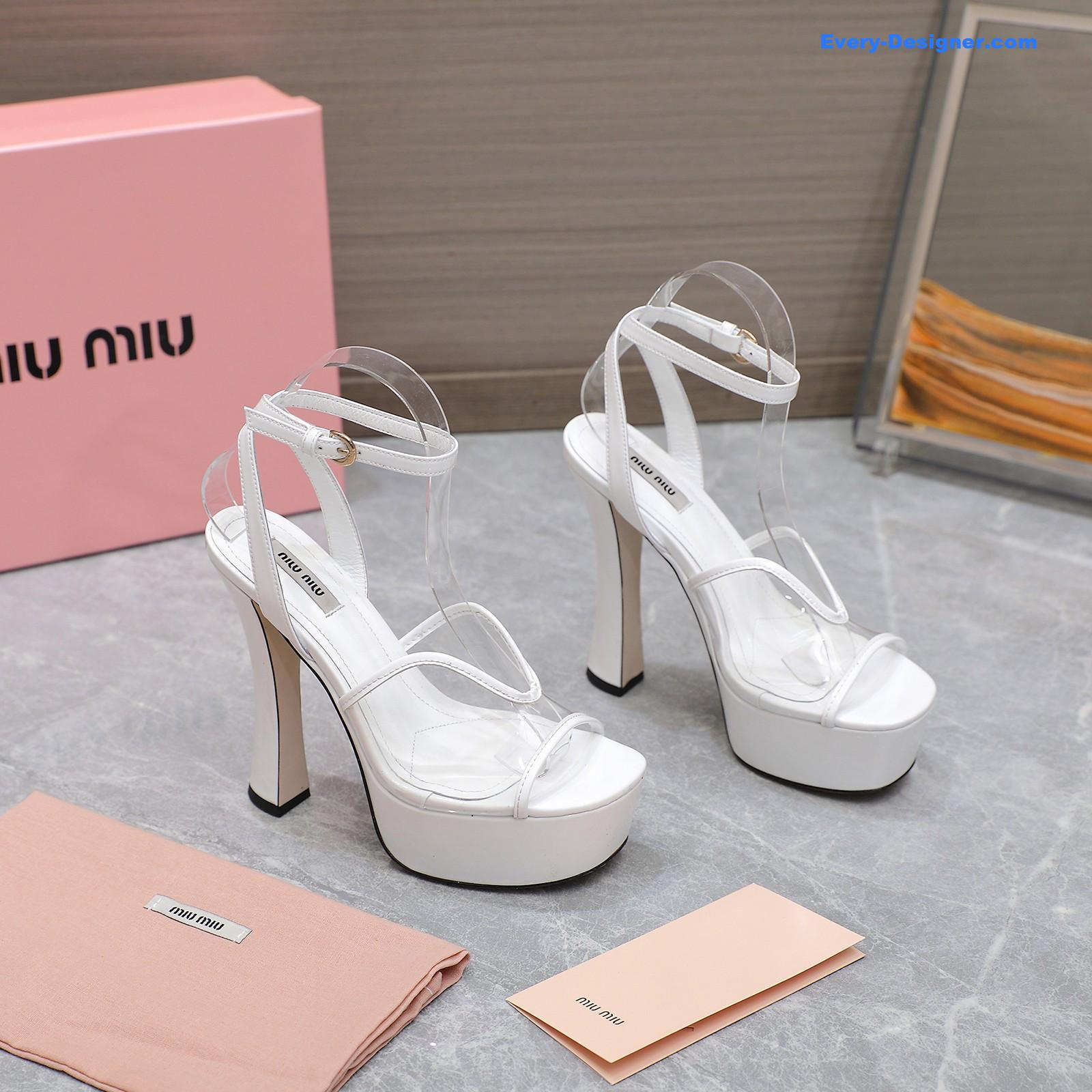 miumiu transparent film high heels