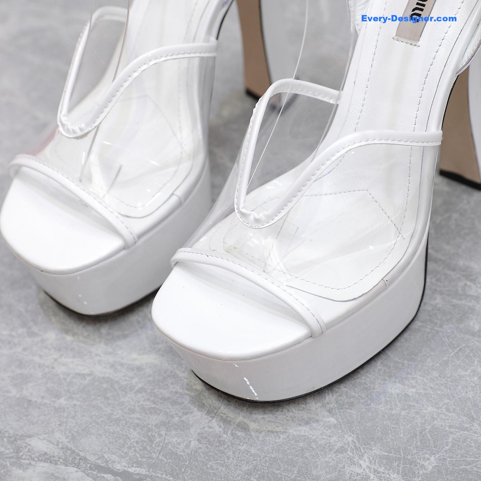 miumiu transparent film high heels