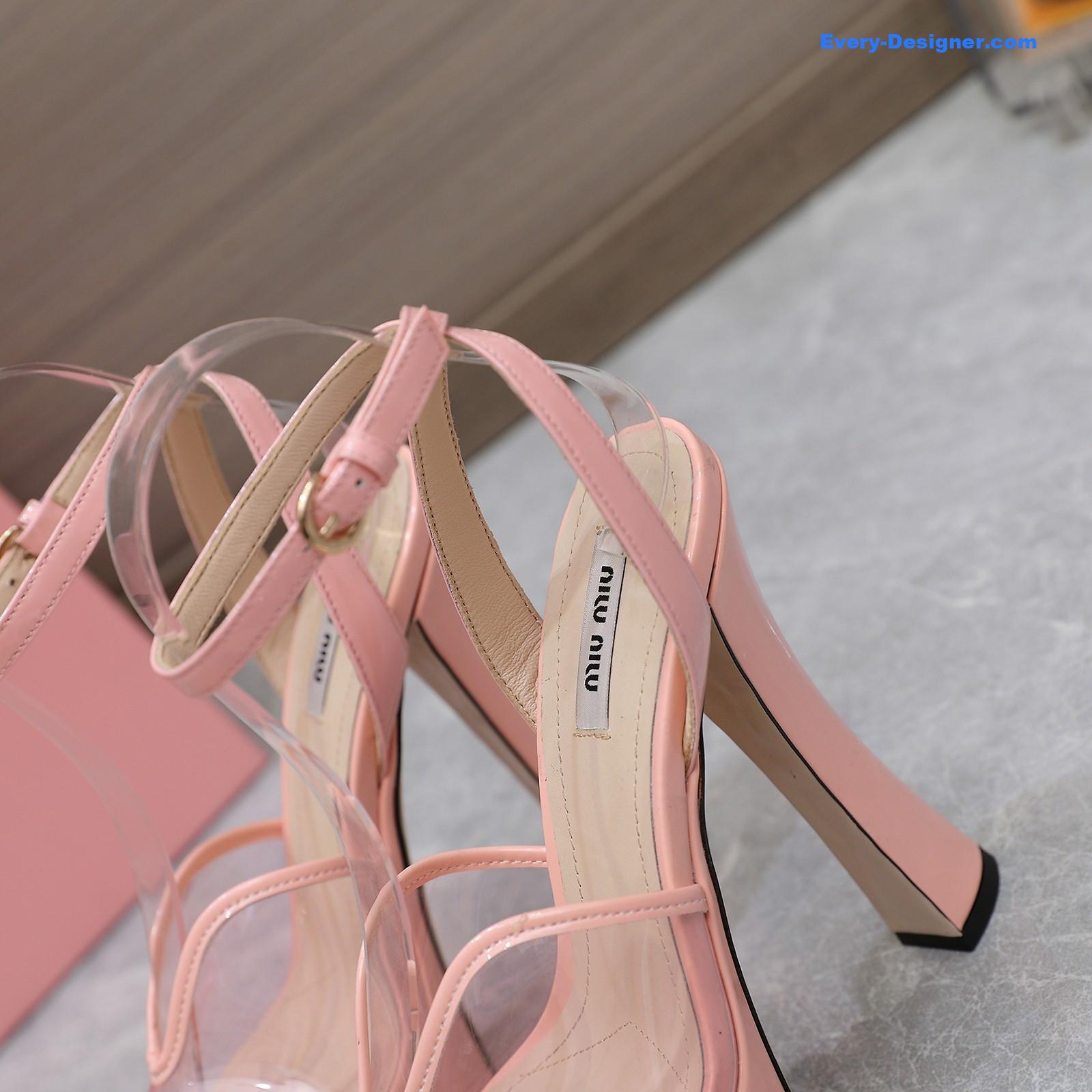 M1um1u transparent film high heels