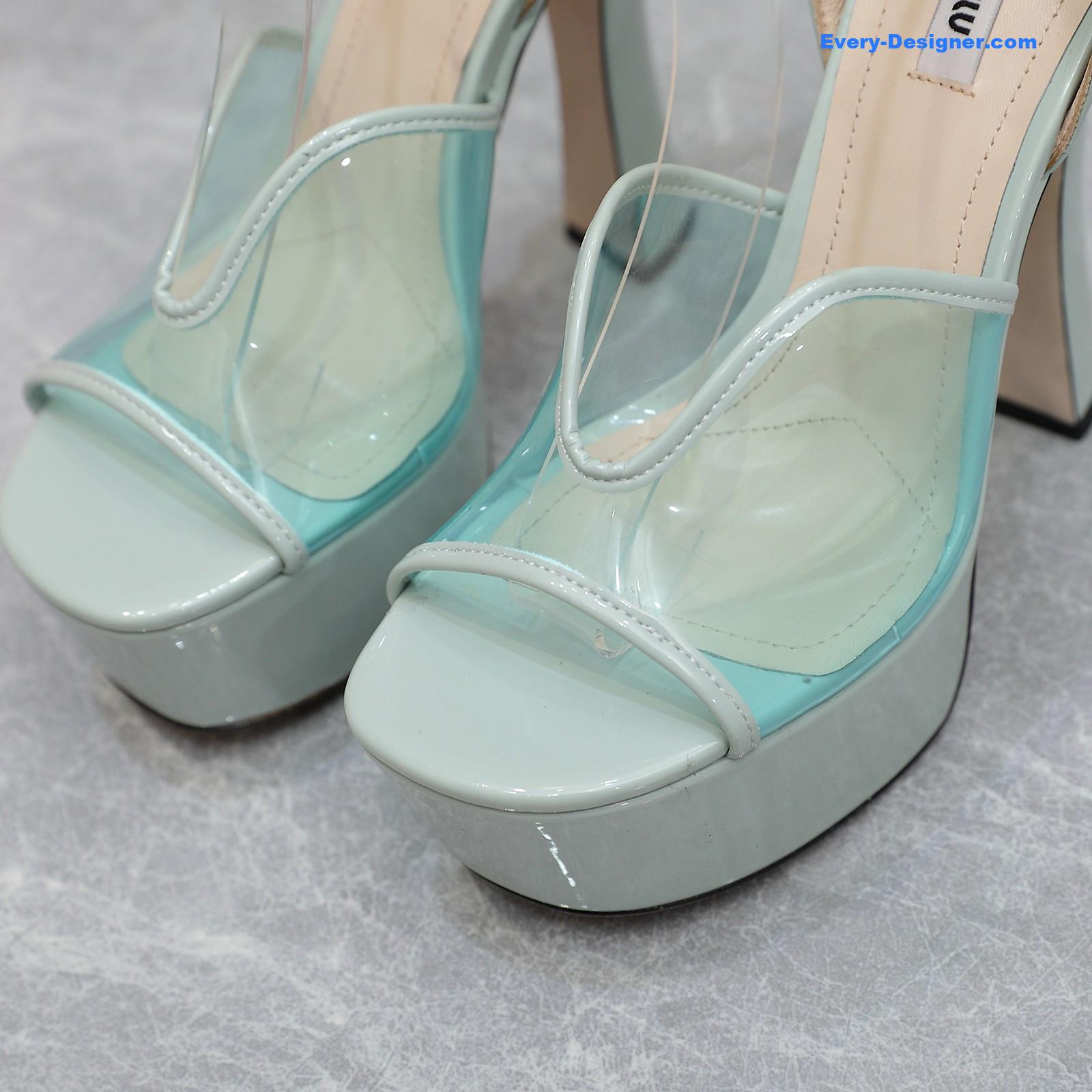 M1um1u transparent film high heels