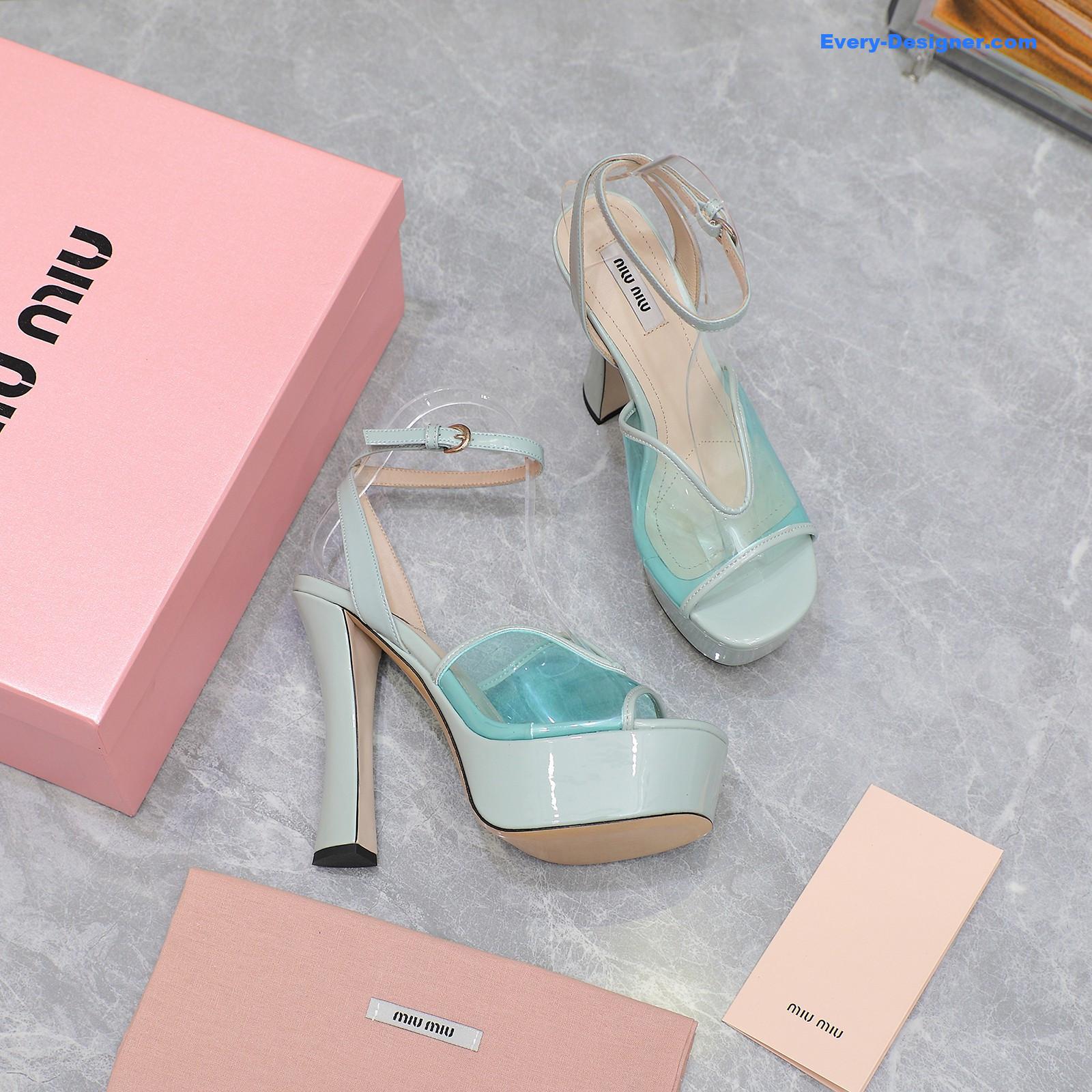 M1um1u transparent film high heels