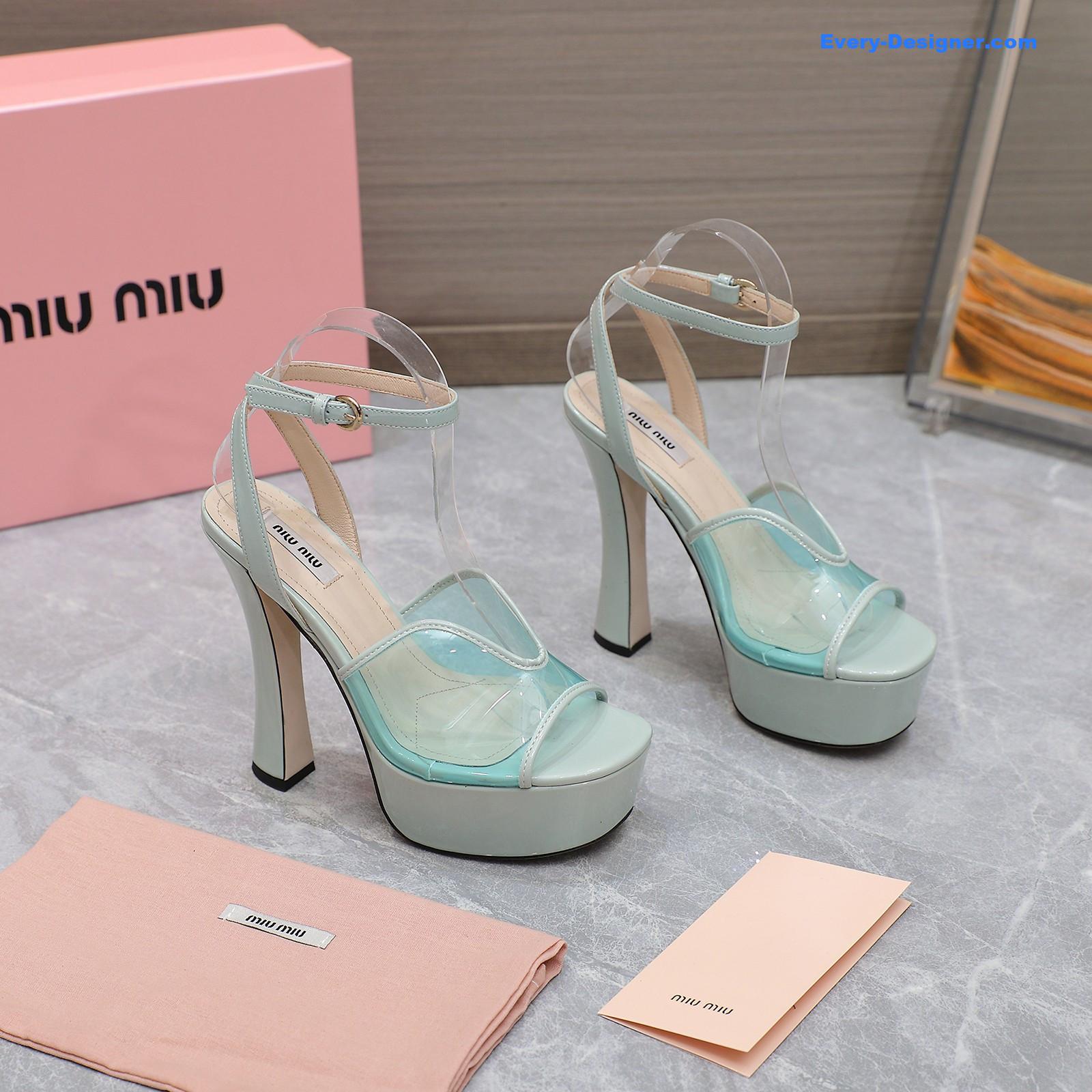 miumiu transparent film high heels