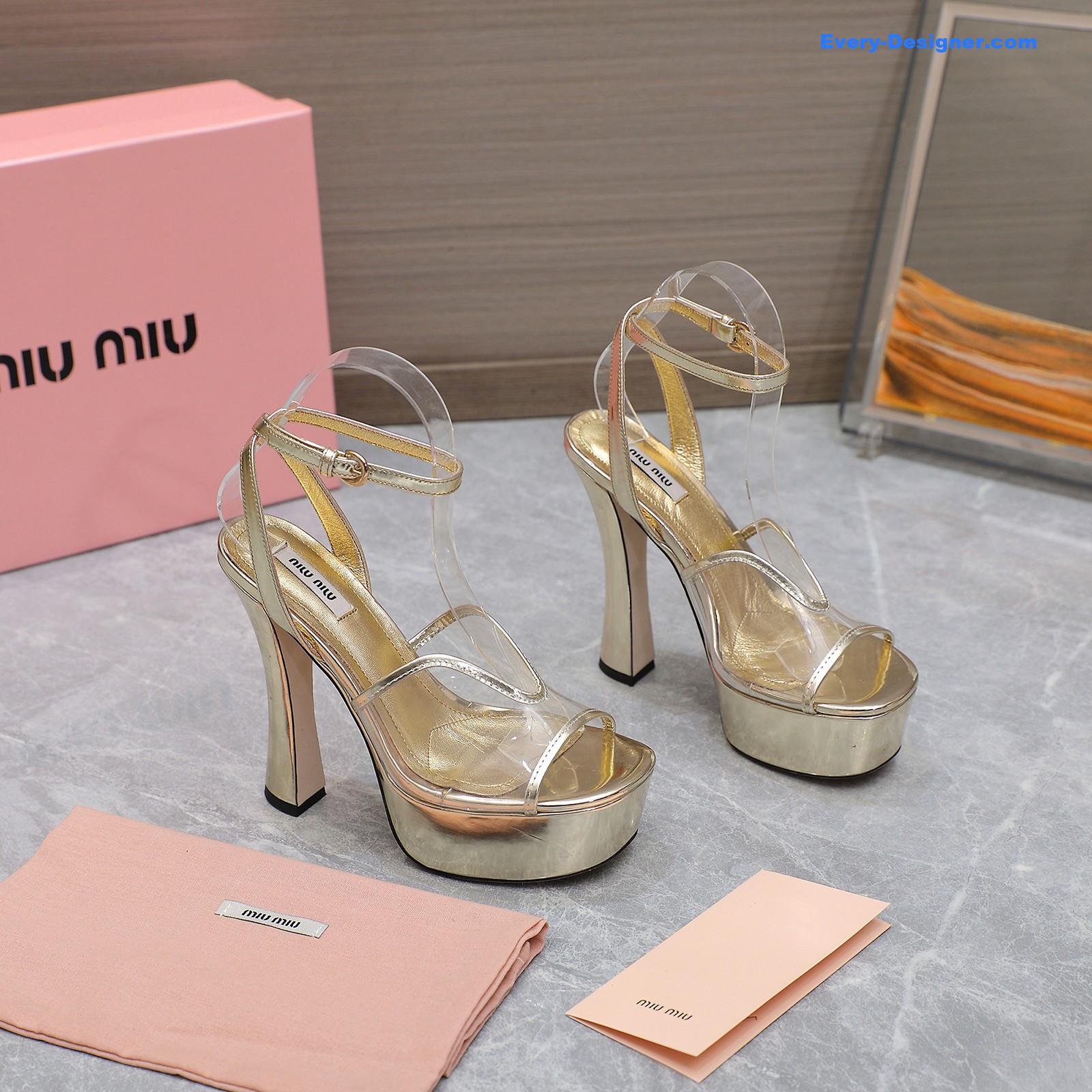 M1um1u transparent film high heels