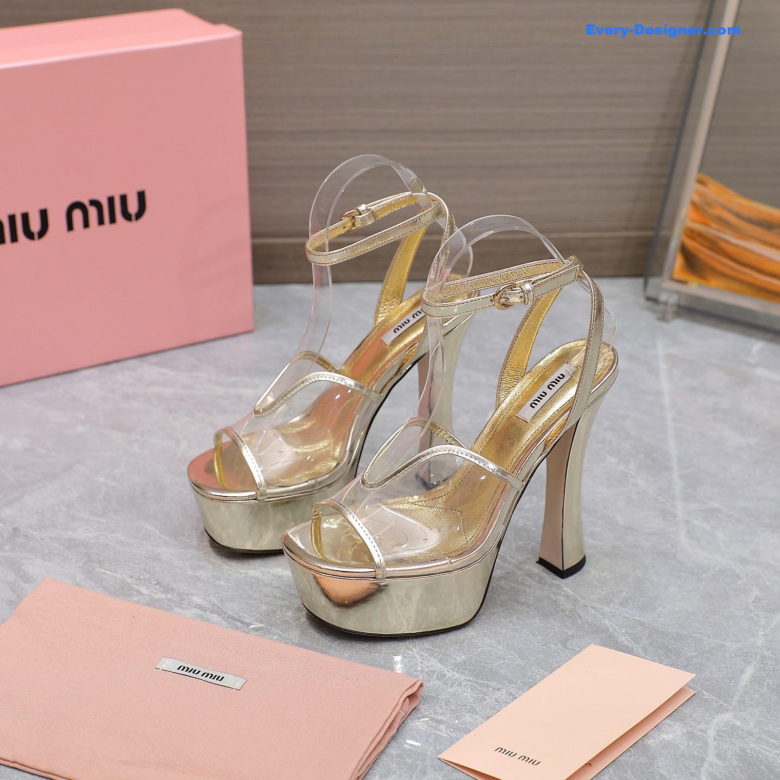M1um1u transparent film high heels