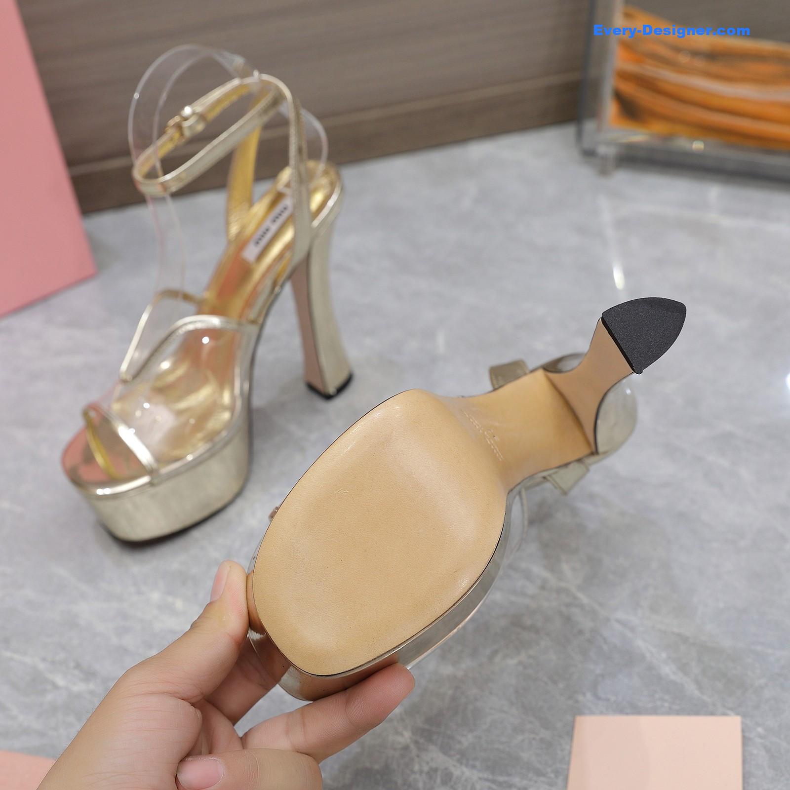 M1um1u transparent film high heels