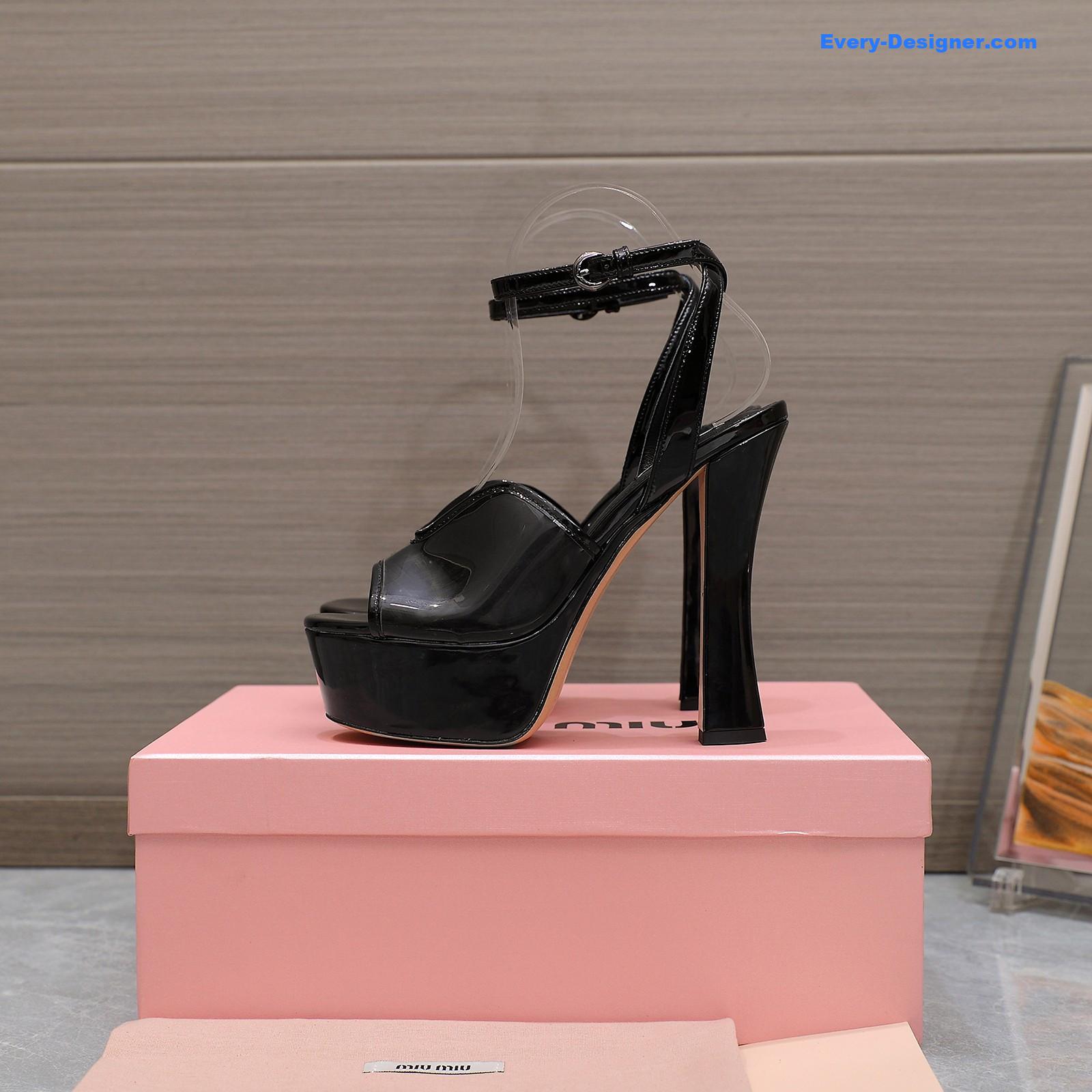 M1um1u transparent film high heels