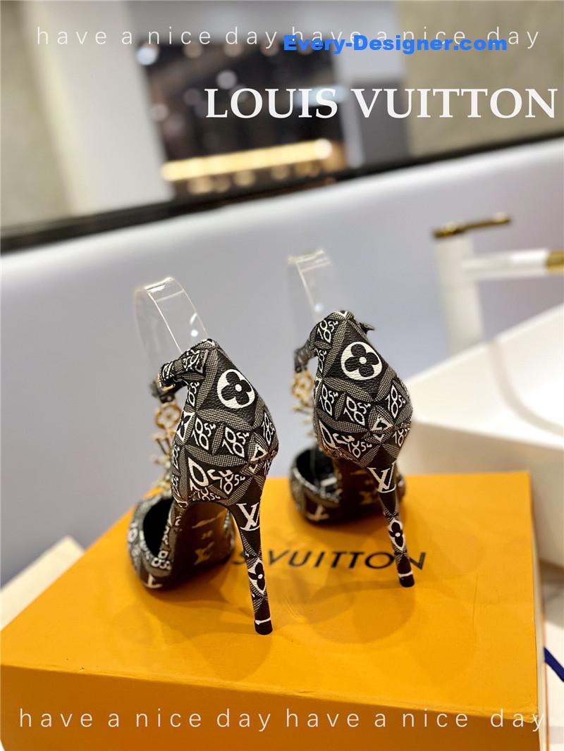 l0vis Vvtt0n lv fashion bazaar metal chain high heels