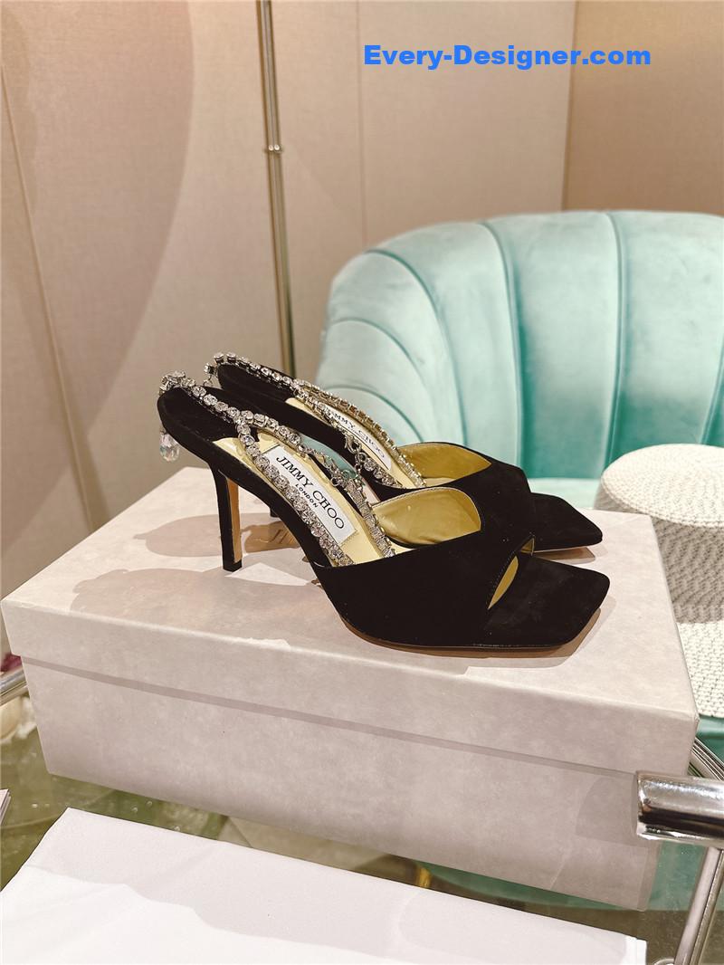 Jimmy Choo Rhinestone Chain Heels