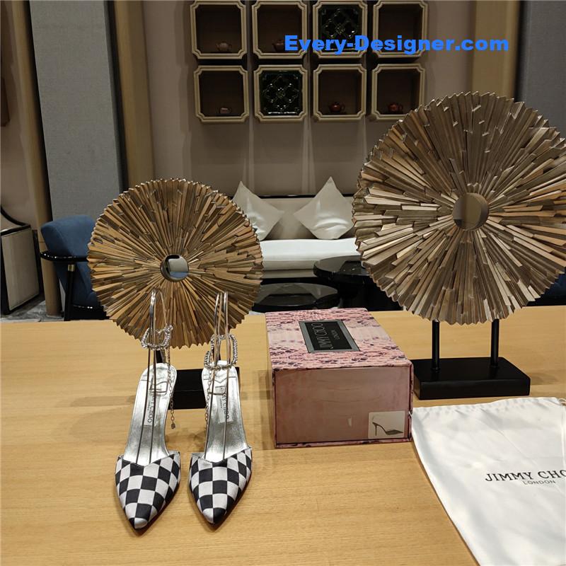 J1m*y Ch00 crystal chain heeled sandals