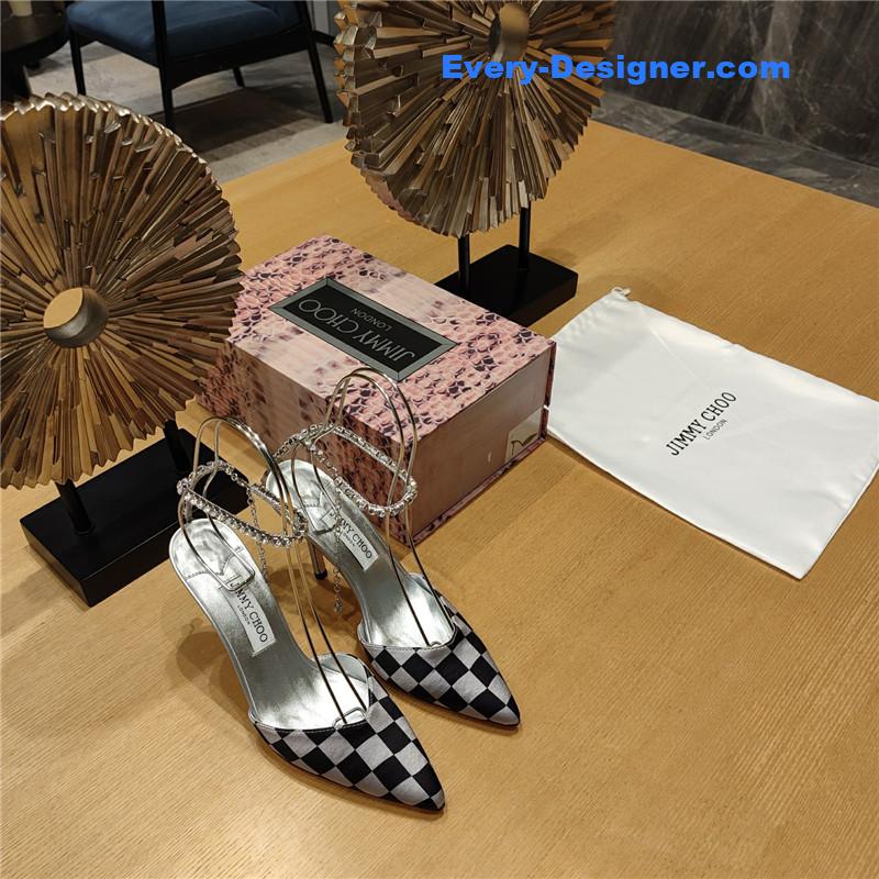 Jimmy Choo Crystal Chain Heeled Sandals