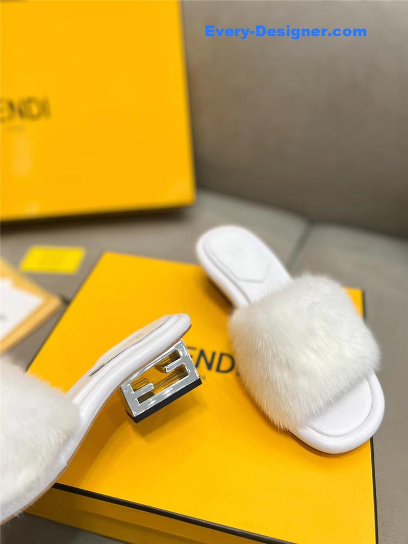 F**di new mink fur slippers