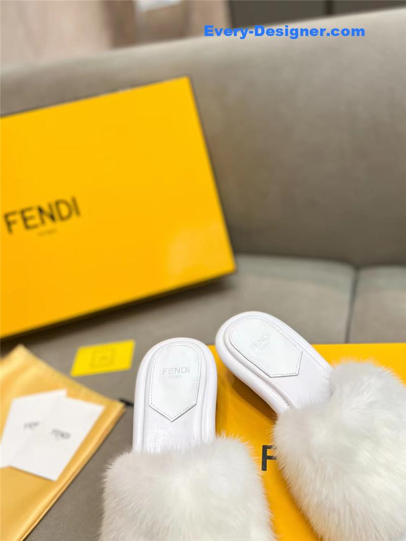 F**di new mink fur slippers