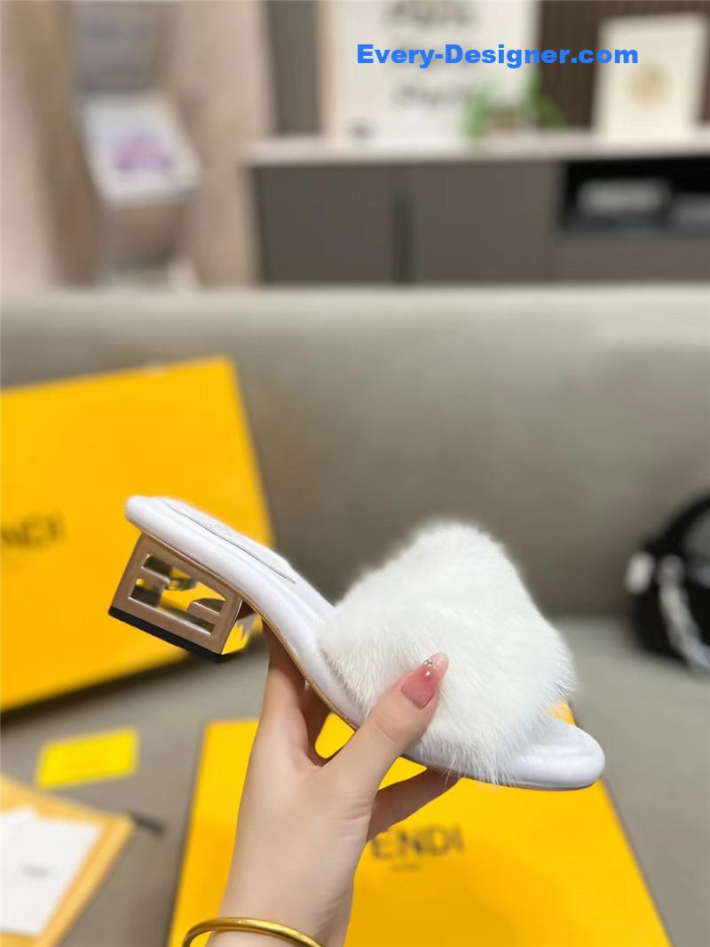F**di new mink fur slippers