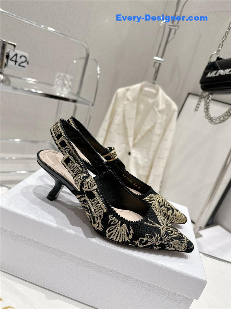 dior kitten heel high heels