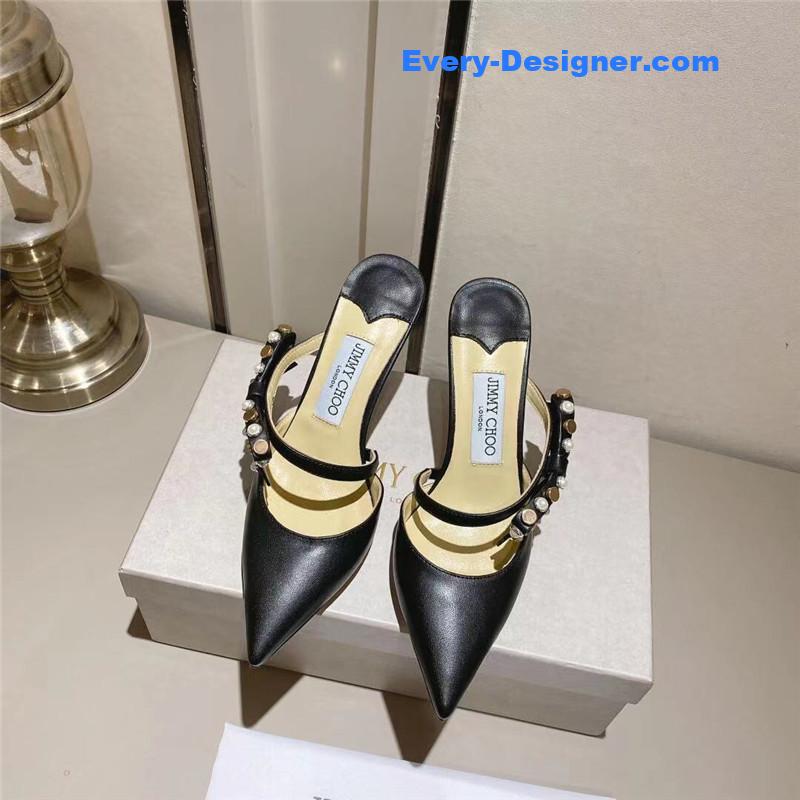 J1m*y Ch00 bow high heel sandals slippers