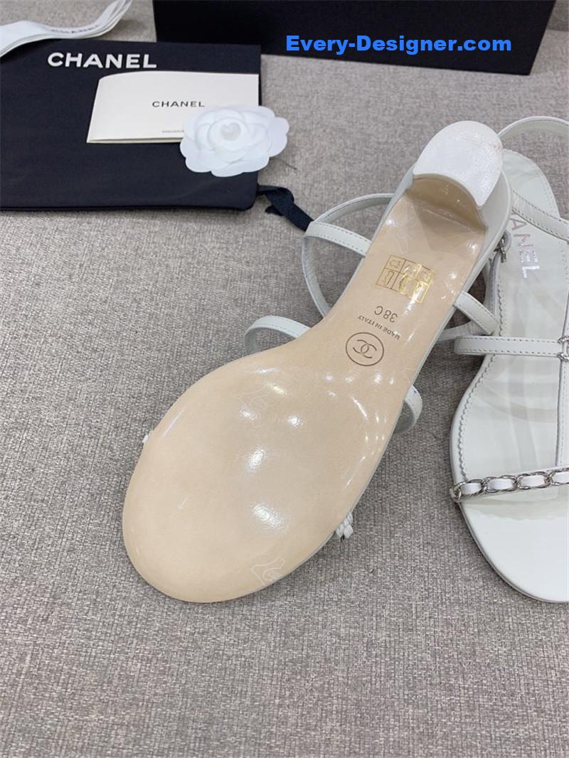 CC new chain chunky heel sandals