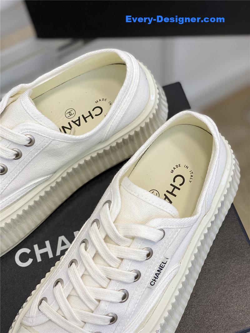 Ch**el platform canvas sneakers