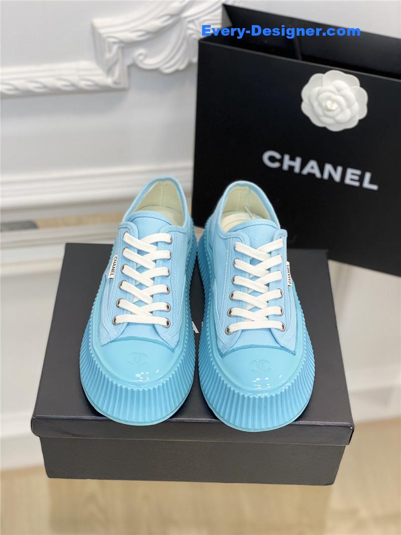 Ch**el platform canvas sneakers