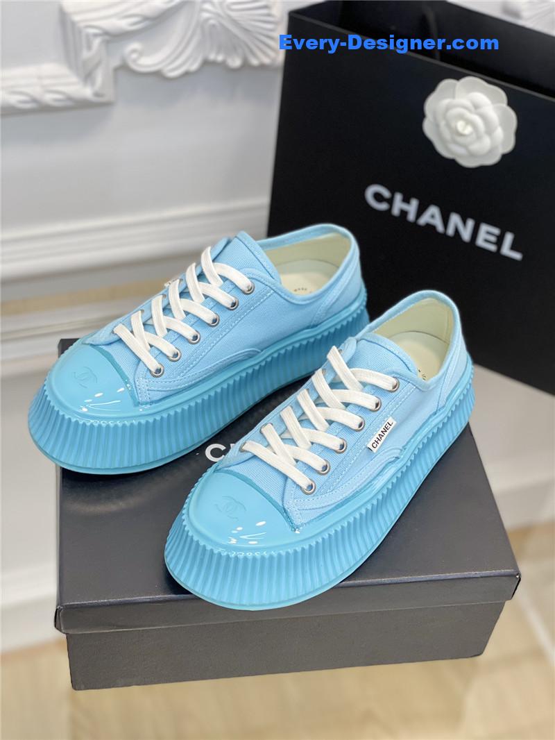 Ch**el platform canvas sneakers