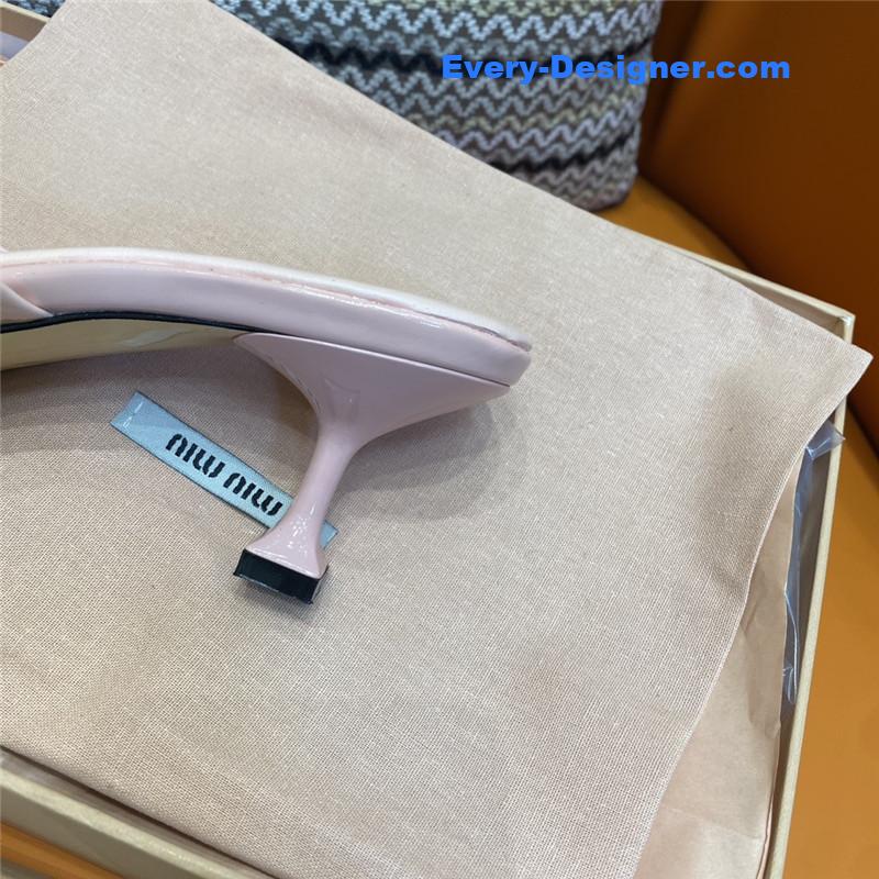 M1um1u fish mouth high heel slippers