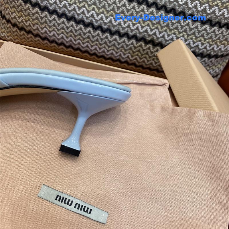 miumiu fish mouth high heel slippers