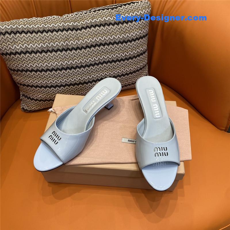 miumiu fish mouth high heel slippers