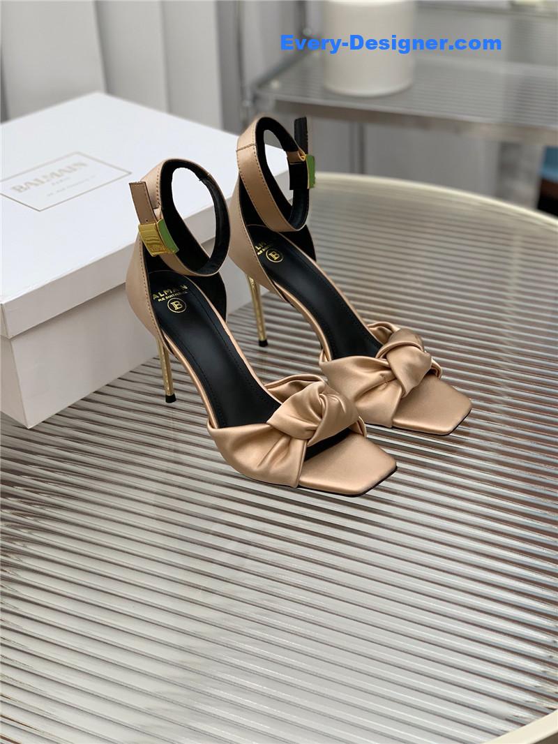 Balmain runway silk heeled sandals