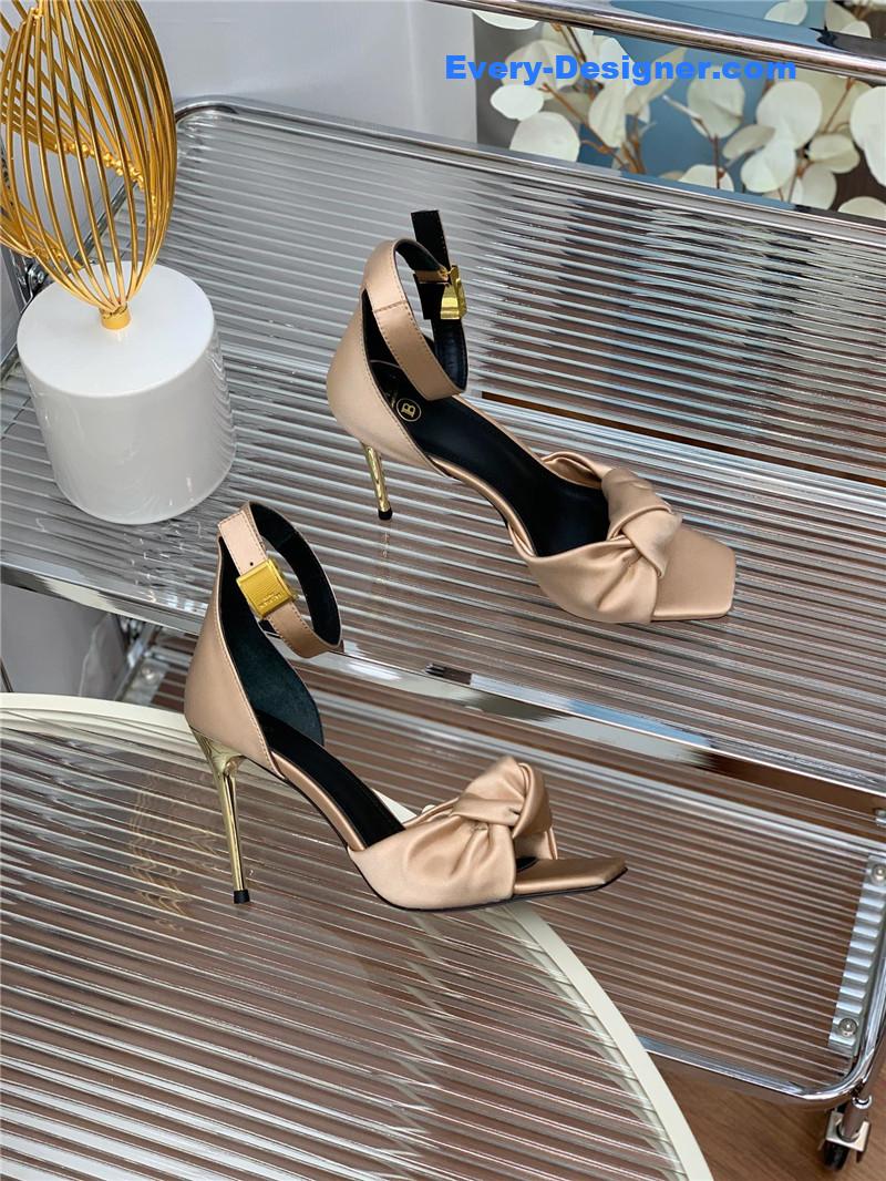 Balmain runway silk heeled sandals