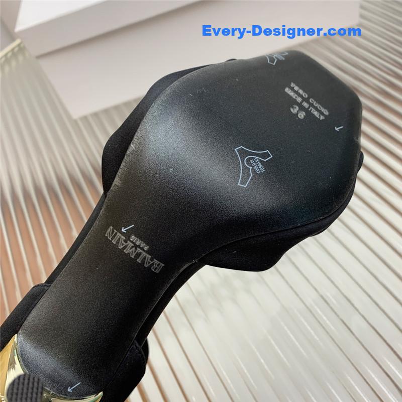 Balmain runway silk heeled sandals