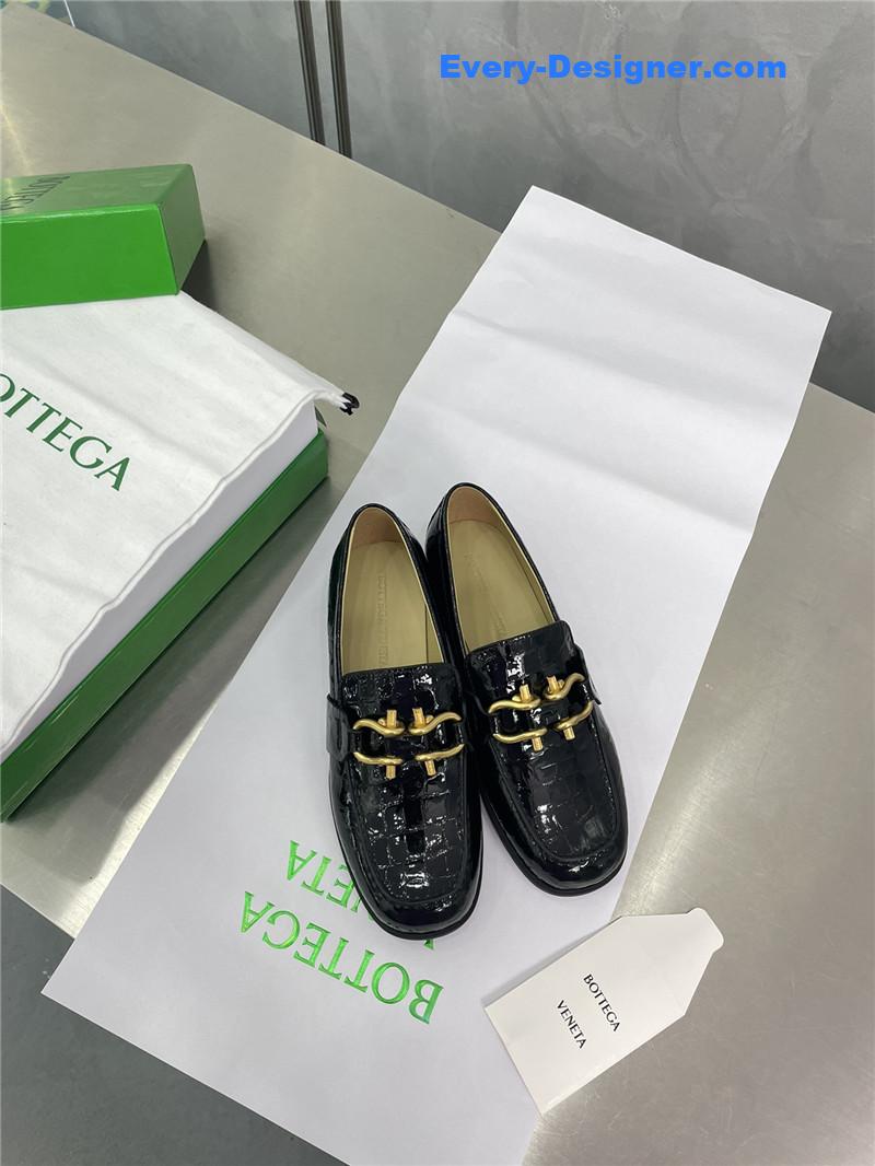 Bottega Veneta horseshoe buckle loafers