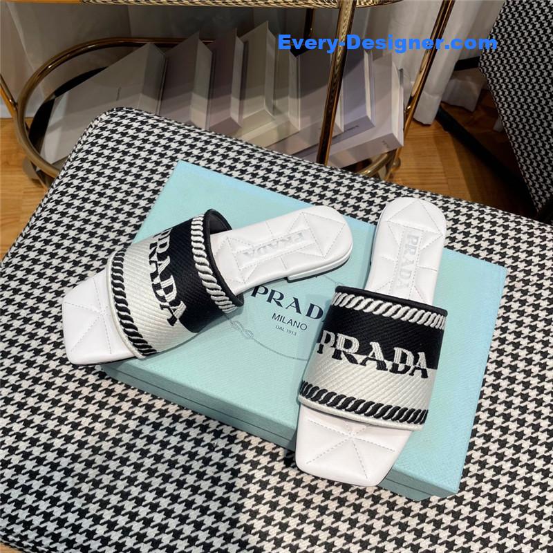 prada knitted series slippers