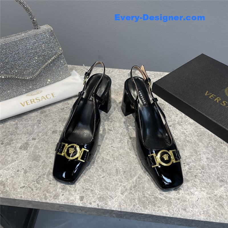 Versace Block Heel Sandals