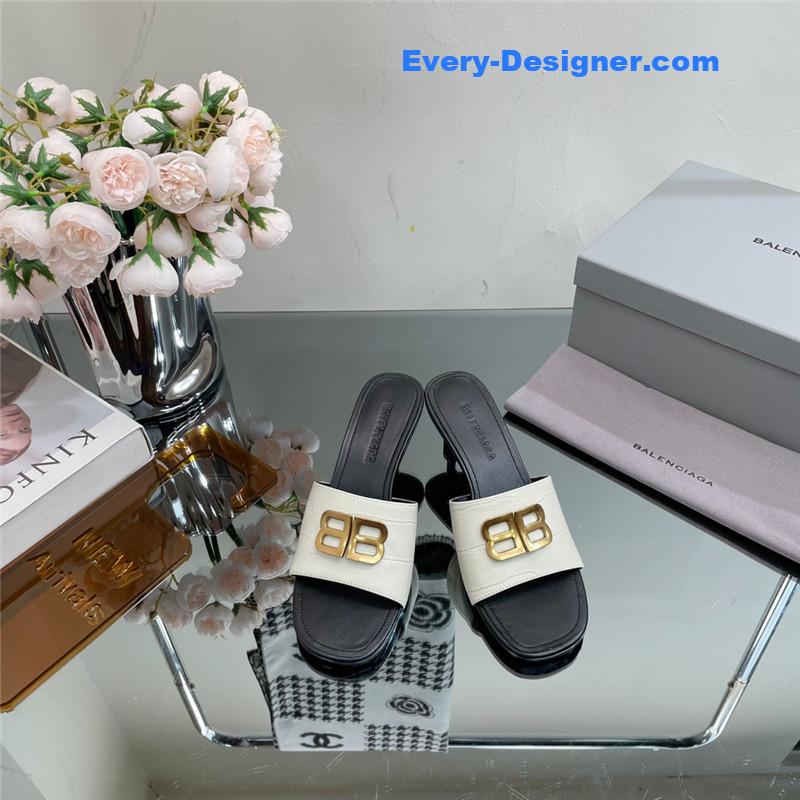 Ba1en*iaga double b buckle stiletto sandals