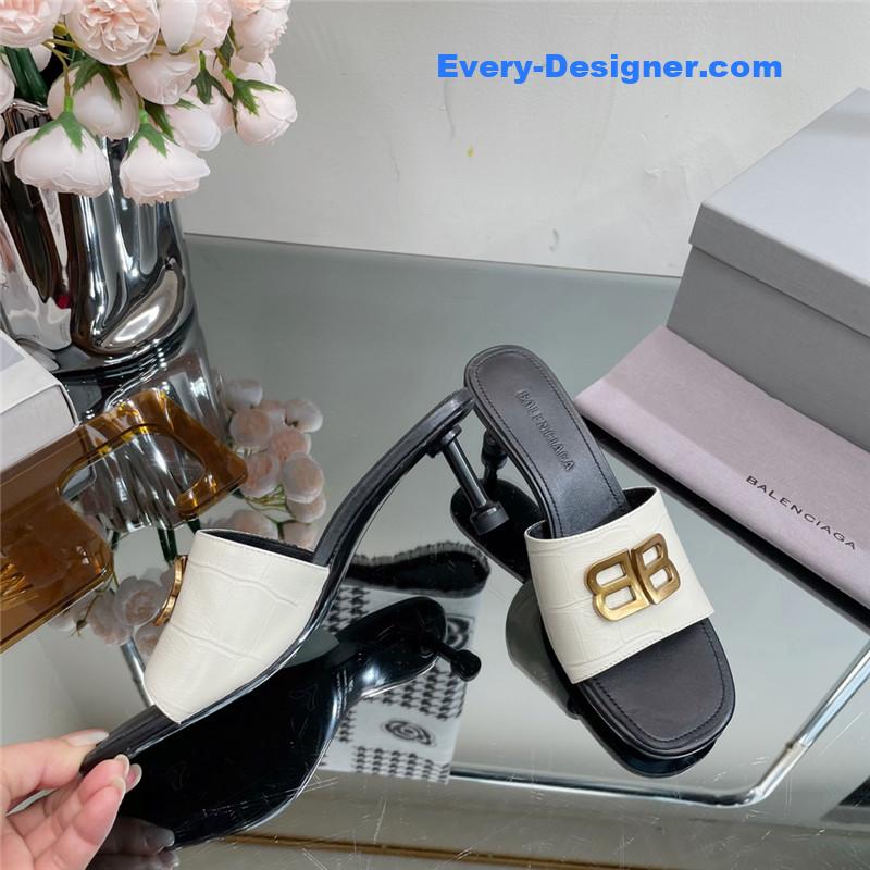 Ba1en*iaga double b buckle stiletto sandals