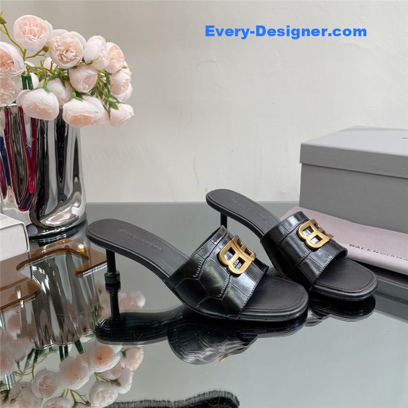 Balenciaga double B buckle stiletto sandals