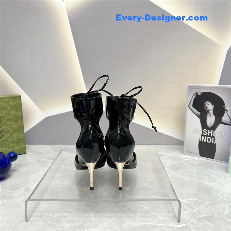 Gvc*1 pointed toe metal high-heeled shoes