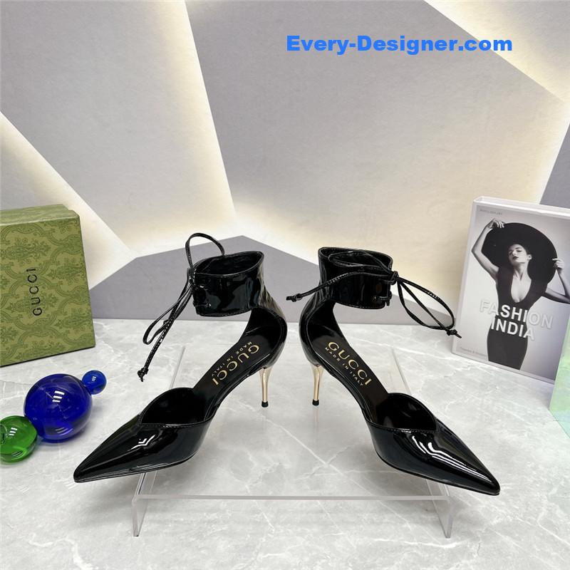 Gvc*1 pointed toe metal high-heeled shoes