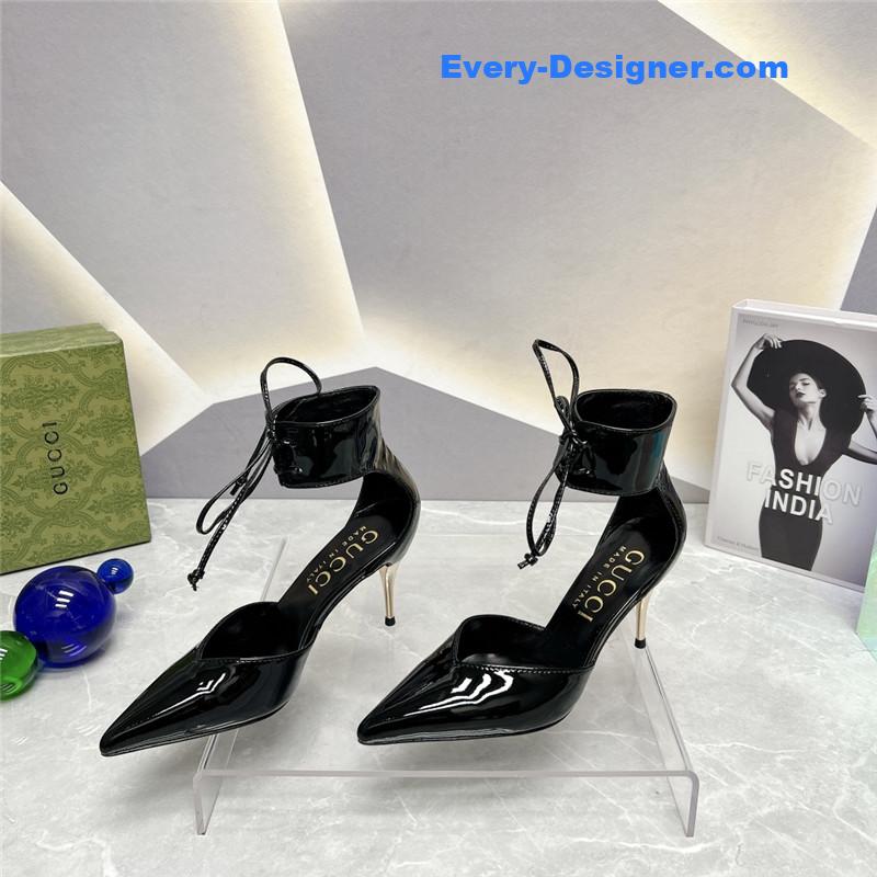 Gvc*1 pointed toe metal high-heeled shoes