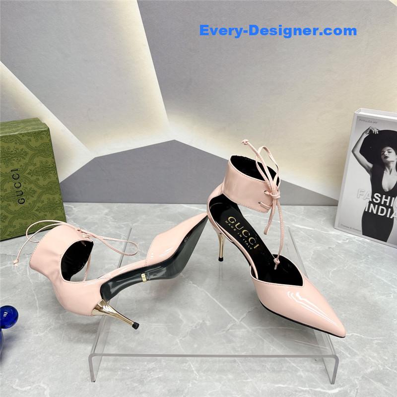 Gvc*1 pointed toe metal high-heeled shoes