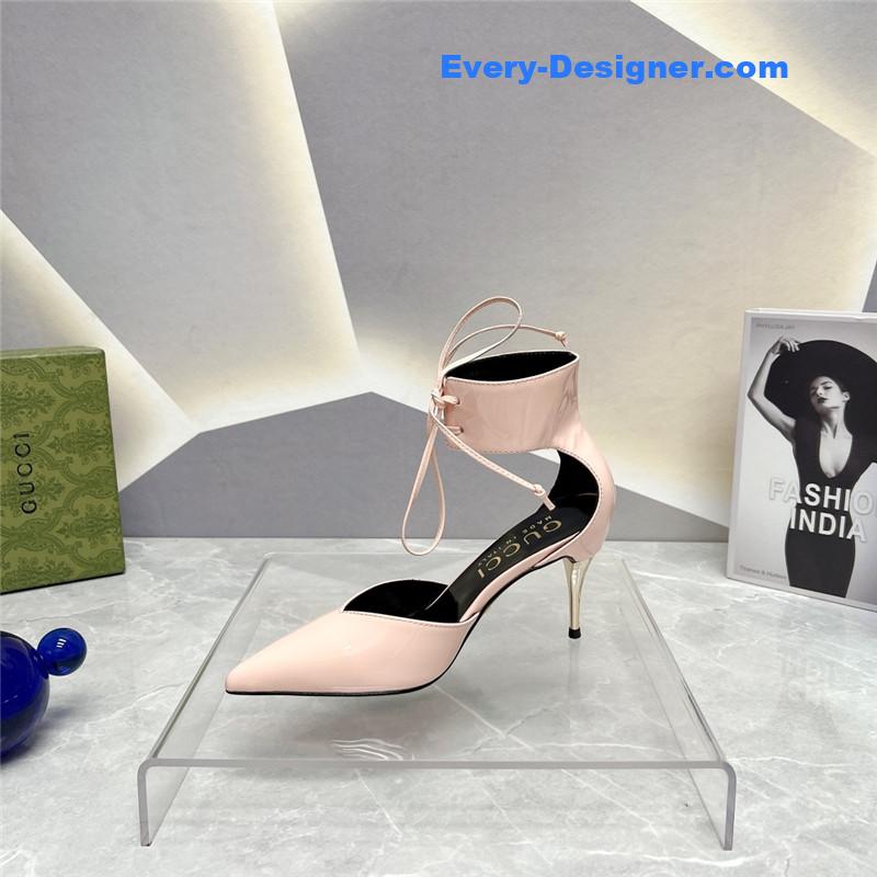 Gvc*1 pointed toe metal high-heeled shoes