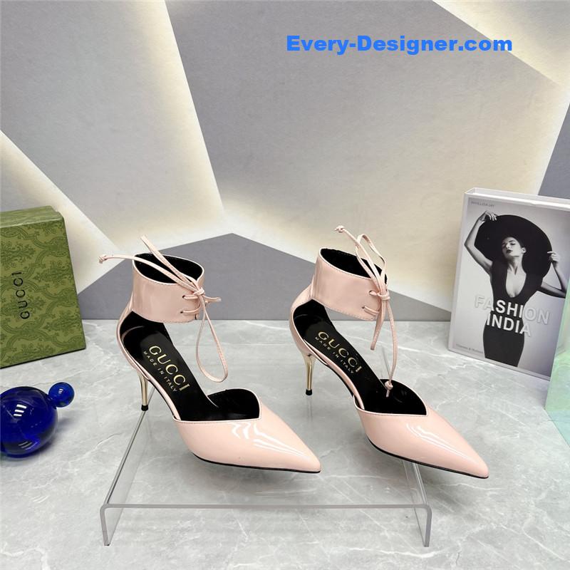 Gvc*1 pointed toe metal high-heeled shoes