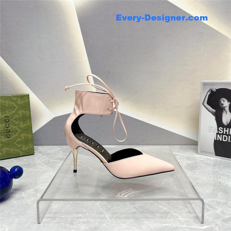 Gvc*1 pointed toe metal high-heeled shoes