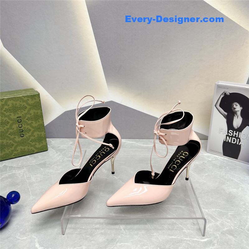 Gvc*1 pointed toe metal high-heeled shoes