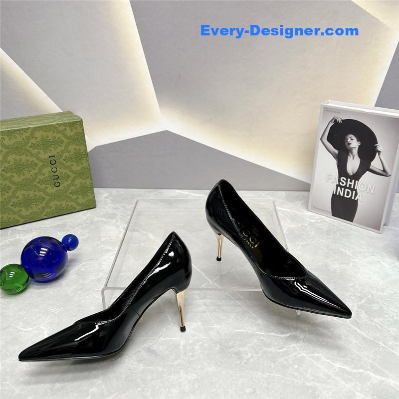 Gvc*1 pointed toe metal high-heeled shoes